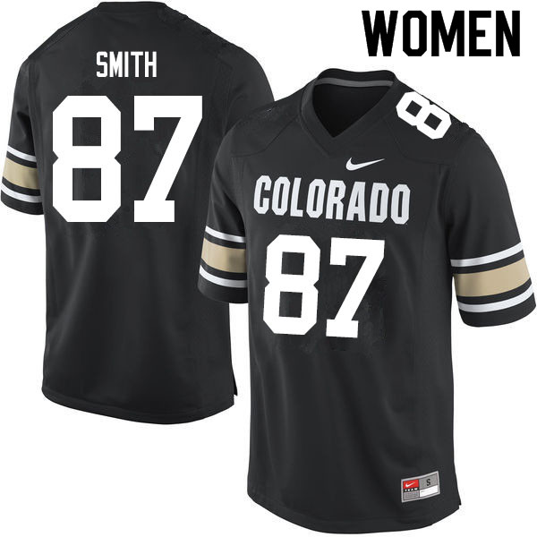 Women #87 Alexander Smith Colorado Buffaloes College Football Jerseys Sale-Home Black